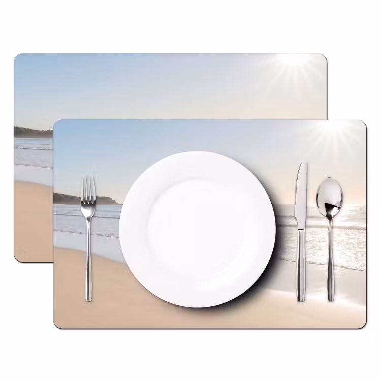 Zee - Zon - Zand Placemat vinyl groot -zzsfeer2_Kitchenyeah-website