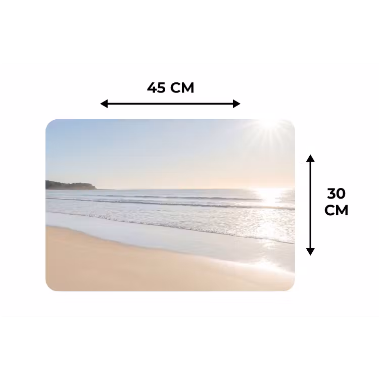 Zee - Zon - Zand Placemat vinyl groot -specs