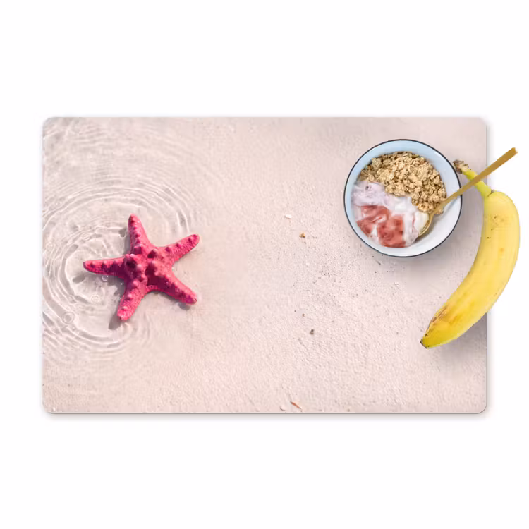 Zeeleven - Zeester - Strand - Roze - Water Placemat vinyl groot -zzzproduct_Kitchenyeah-website