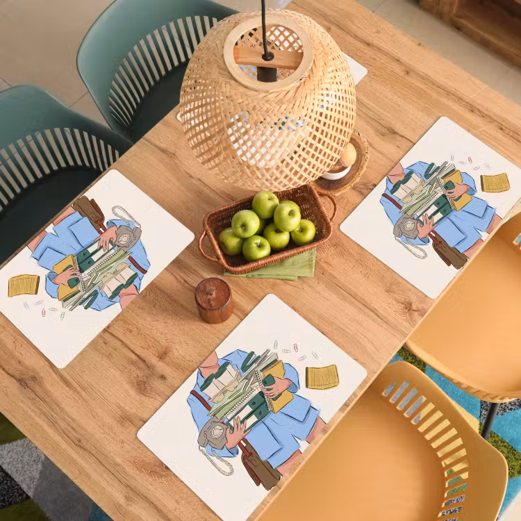 Mens - Kantoorartikelen - Werk - Modern Placemat vinyl groot -zzsfeer5_Kitchenyeah-website