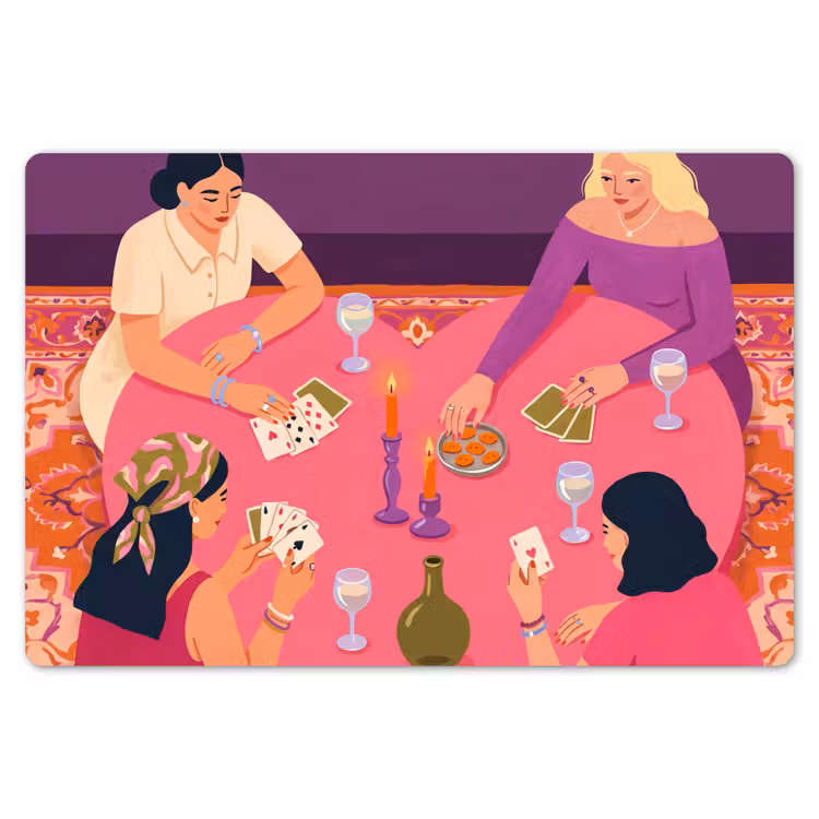 Mensen - Kaartspel - Interieur - Modern - Kleurrijk Placemat vinyl groot -zzsfeer1_Kitchenyeah-website
