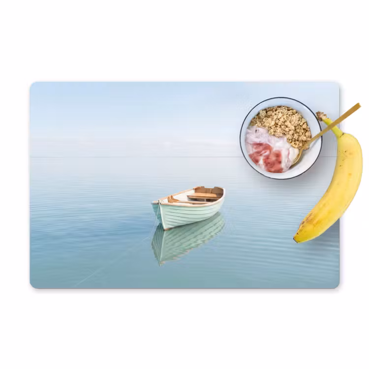 Minimalistisch - Boot - Zee Placemat vinyl groot -zzzproduct_Kitchenyeah-website
