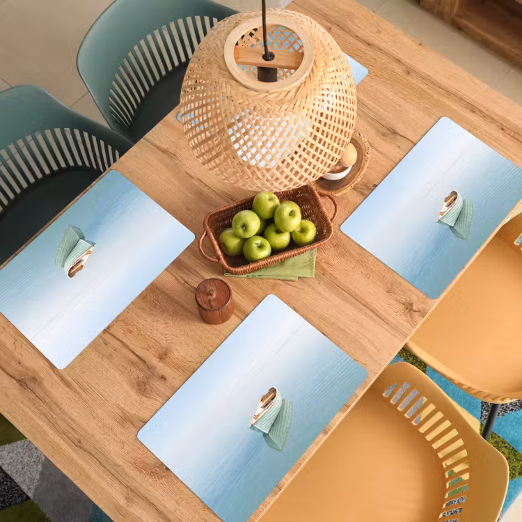 Minimalistisch - Boot - Zee Placemat vinyl groot -zzsfeer5_Kitchenyeah-website