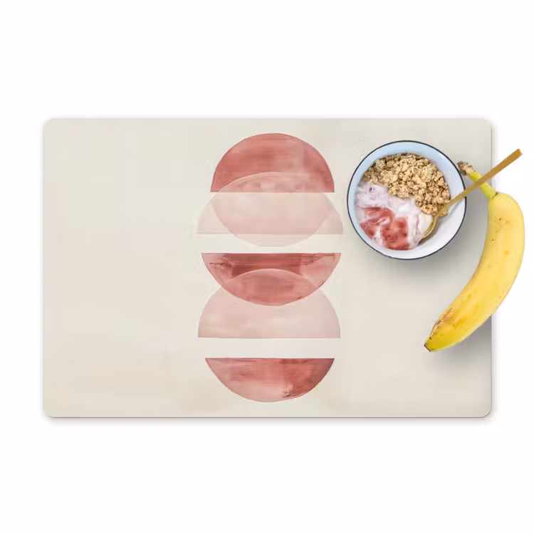 Minimalistisch - Cirkels - Roze Placemat vinyl groot -zzzproduct_Kitchenyeah-website