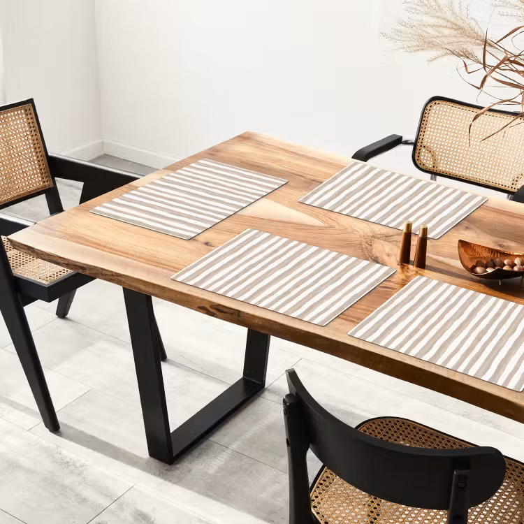Minimalistisch - Strepen - Beige Placemat vinyl groot 368 -zzsfeer4_Kitchenyeah-website