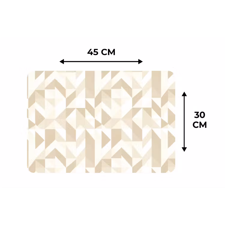 Modern - Abstract - Beige Placemat vinyl groot 368 -specs