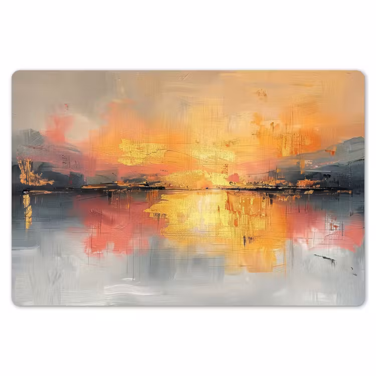 Modern - Abstract - Goud - Roze Placemat vinyl groot -zzsfeer1_Kitchenyeah-website