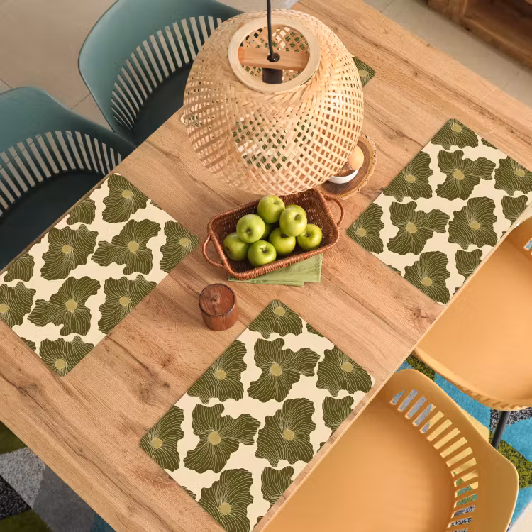 Modern - Abstract - Groen Placemat vinyl groot 368 -zzsfeer5_Kitchenyeah-website