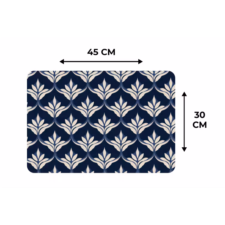 Modern - Ontwerp - Blauw Placemat vinyl groot 368 -specs
