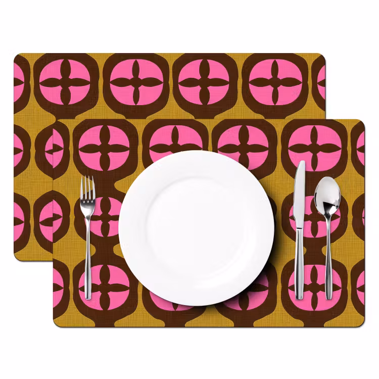 Modern - Patroon - Roze Placemat vinyl groot 368 -zzsfeer2_Kitchenyeah-website