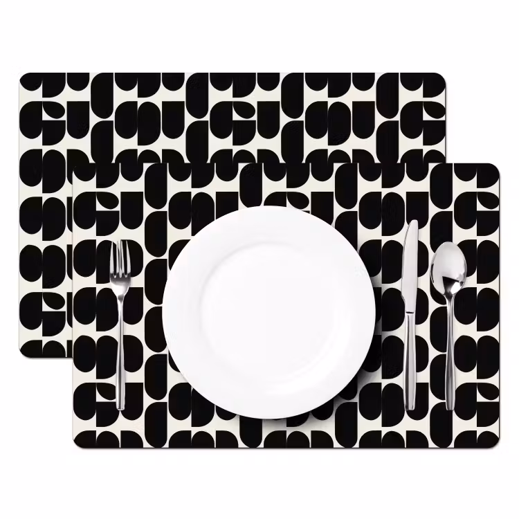 Modern - Patroon - Zwart Placemat vinyl groot 368 -zzsfeer2_Kitchenyeah-website