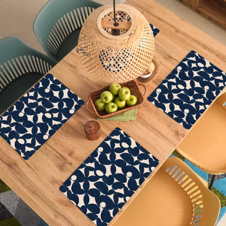Modern - Geometrisch - Blauw Placemat vinyl groot 368 -zzsfeer5_Kitchenyeah-website