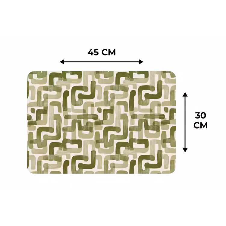 Modern - Grafisch - Groen Placemat vinyl groot 368 -specs