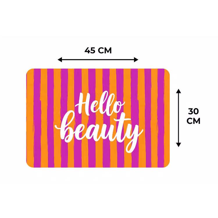 Modern - Hello - Oranje Placemat vinyl groot -specs