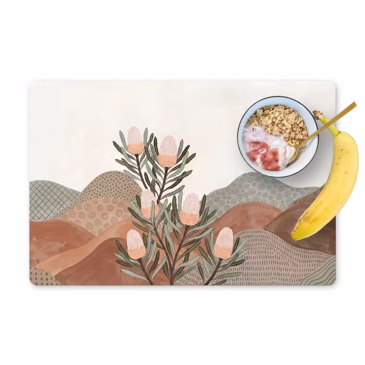 Modern - Heuvels - Terracotta Placemat vinyl groot -zzzproduct_Kitchenyeah-website