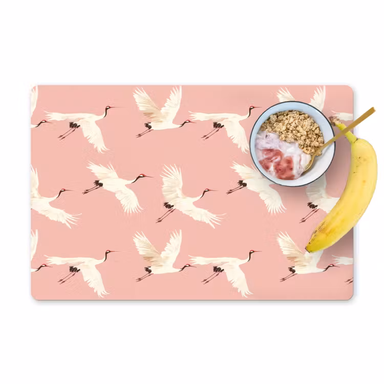 Modern - Kraanvogels - Roze Placemat vinyl groot 368 -zzzproduct_Kitchenyeah-website