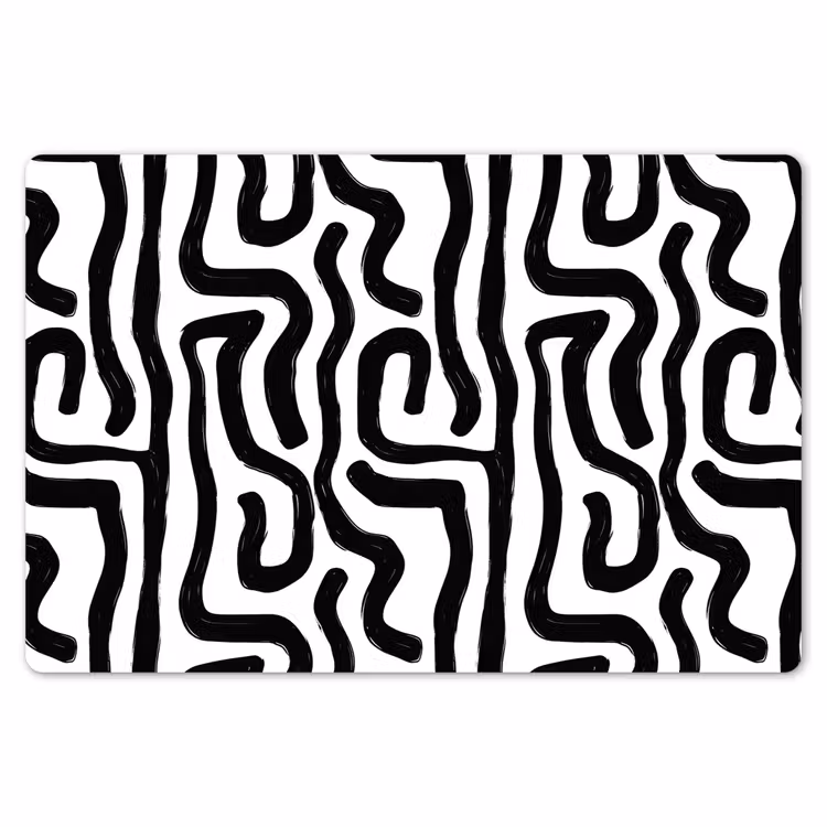 Modern - Lijnen - Zwart Placemat vinyl groot 368 -zzsfeer1_Kitchenyeah-website