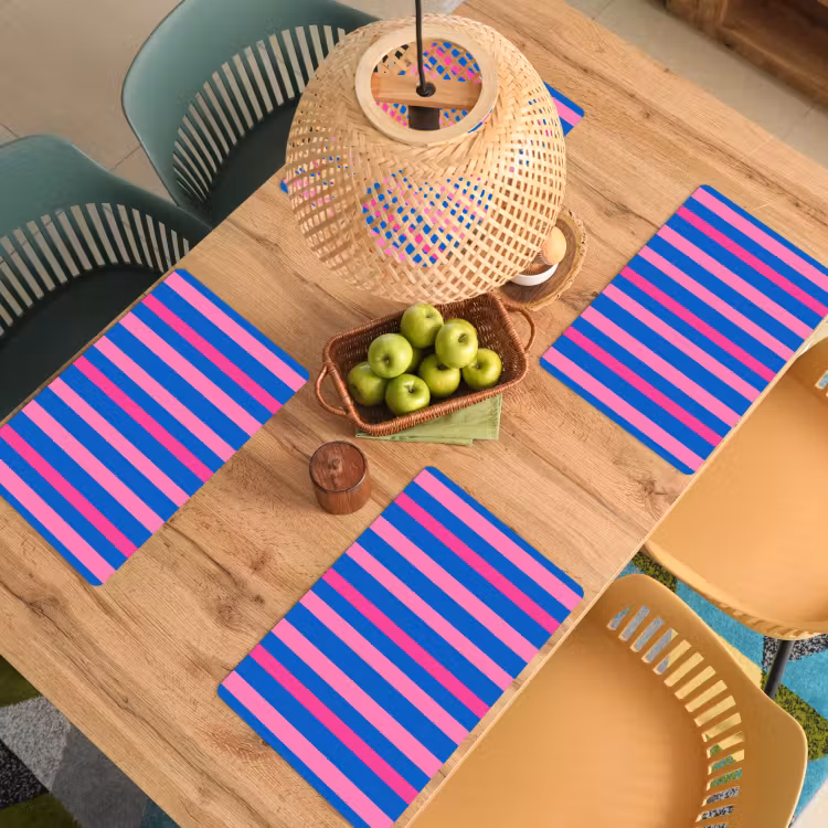Modern - Optisch - Roze Placemat vinyl groot 368 -zzsfeer5_Kitchenyeah-website