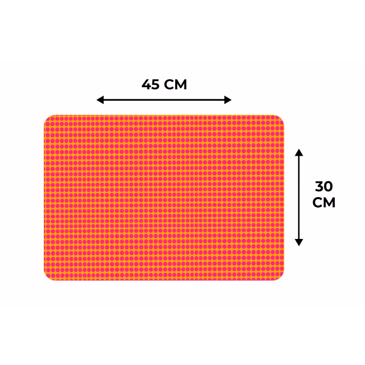 Modern - Stippen - Oranje Placemat vinyl groot 368 -specs