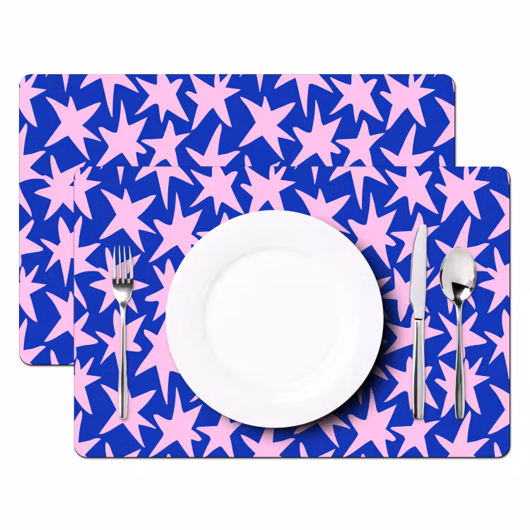 Modern - Sterren - Blauw Placemat vinyl groot 368 -zzsfeer2_Kitchenyeah-website