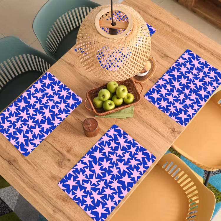 Modern - Sterren - Blauw Placemat vinyl groot 368 -zzsfeer5_Kitchenyeah-website