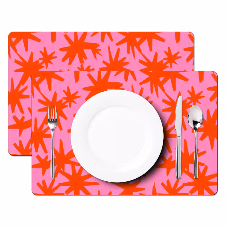 Modern - Sterren - Roze Placemat vinyl groot 368 -zzsfeer2_Kitchenyeah-website