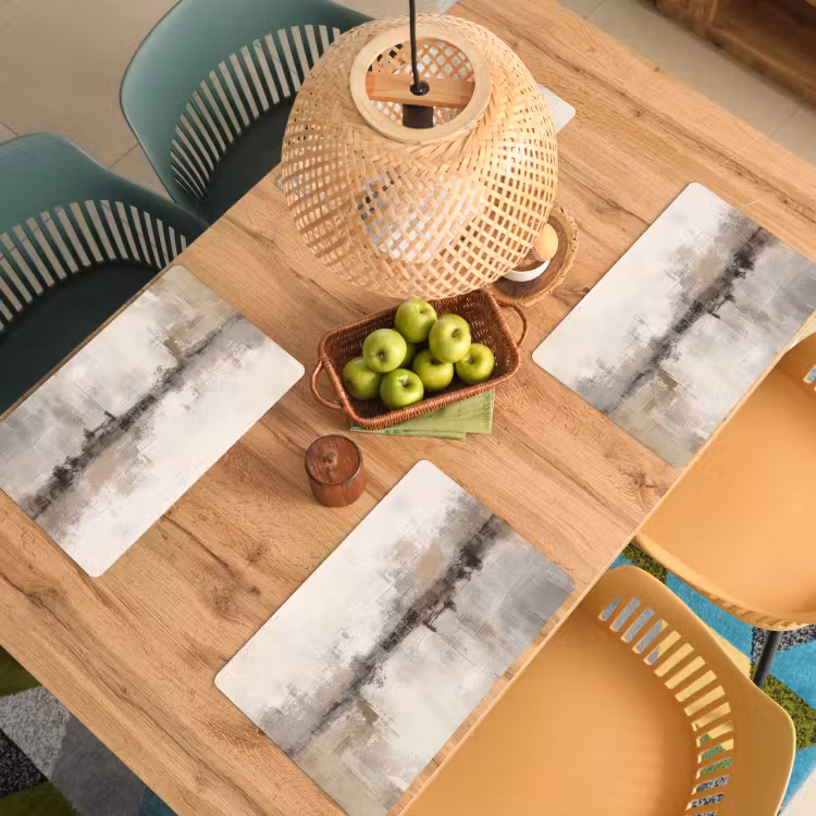 Moderne kunst - Abstract - Beige Placemat vinyl groot -zzsfeer5_Kitchenyeah-website