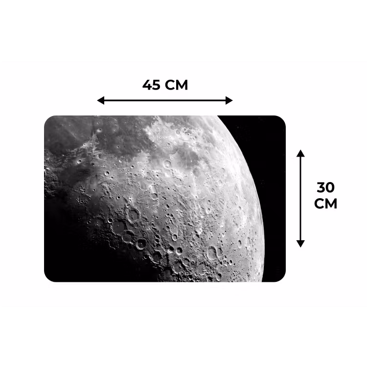 Tischset - 6 Stück - Mond – Krater – Weltraum - Maan - Kraters - Ruimte Placemat vinyl groot