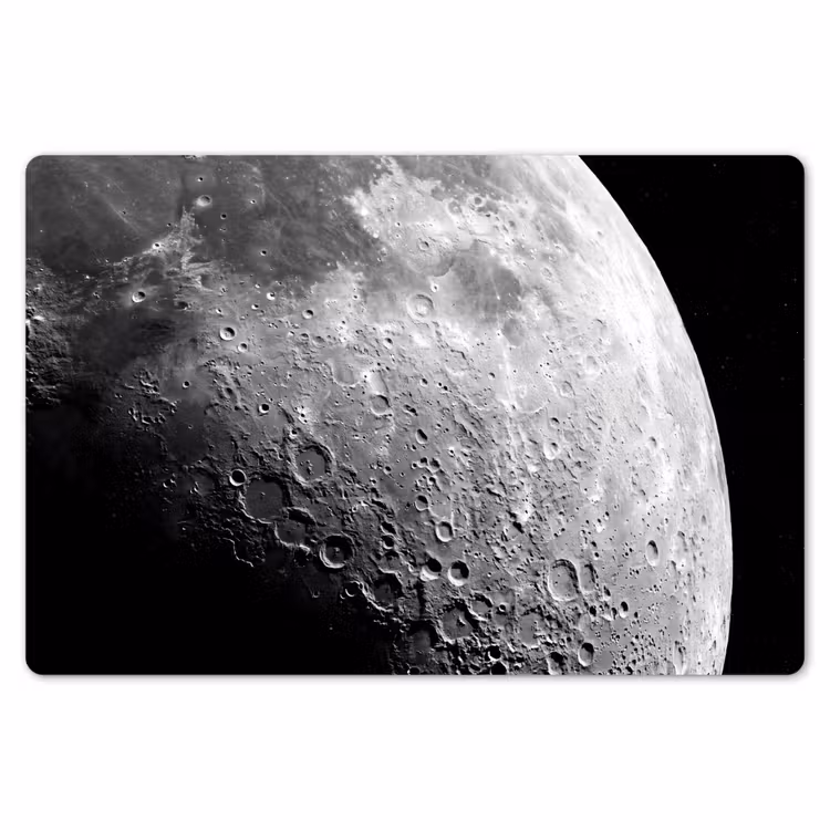 Tischset - 6 Stück - Mond – Krater – Weltraum - Maan - Kraters - Ruimte Placemat vinyl groot