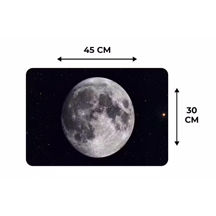 Tischset - 6 Stück - Mond – Sterne – Weltraum - Maan - Sterren - Ruimte Placemat vinyl groot