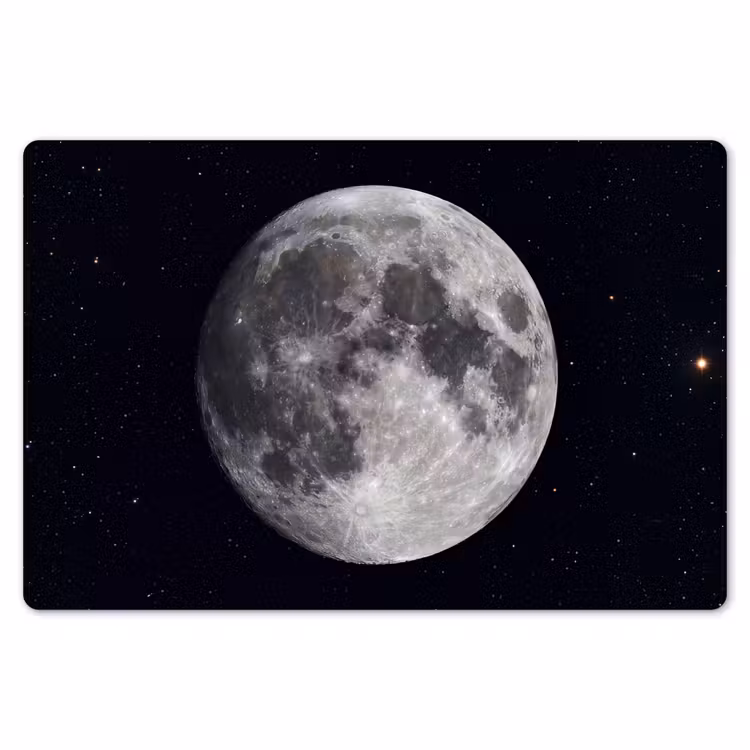 Tischset - 6 Stück - Mond – Sterne – Weltraum - Maan - Sterren - Ruimte Placemat vinyl groot