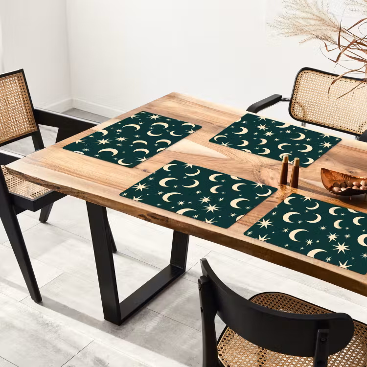 Manen - Sterren - Groen Placemat vinyl groot 368 -zzsfeer4_Kitchenyeah-website