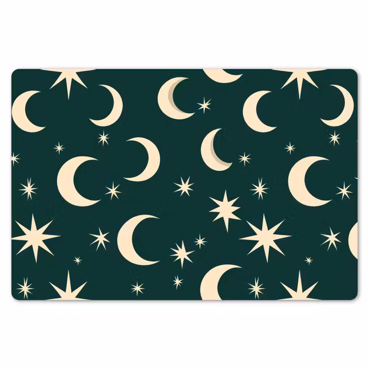 Manen - Sterren - Groen Placemat vinyl groot 368 -zzsfeer1_Kitchenyeah-website