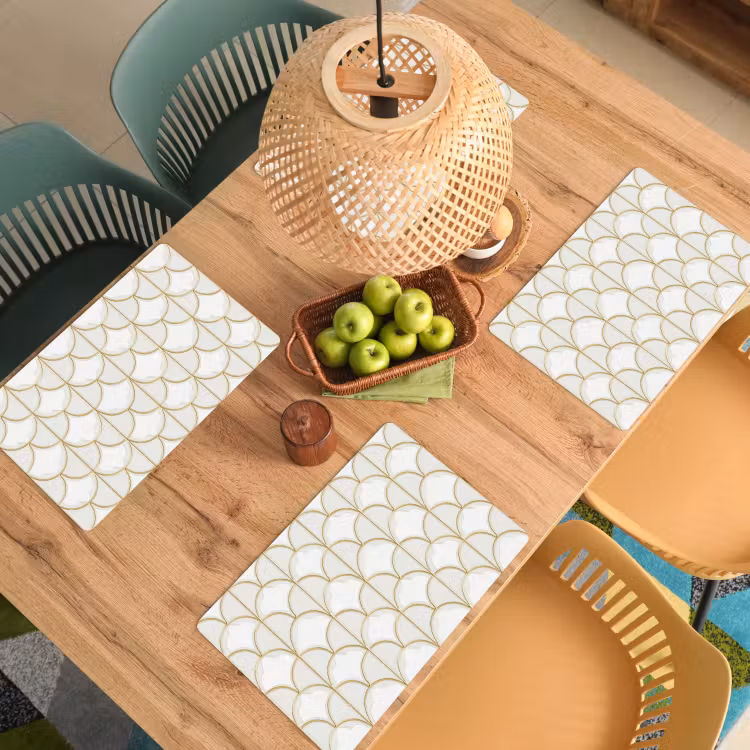 Mozaïek - Bogen - Goud Placemat vinyl groot 368 -zzsfeer5_Kitchenyeah-website