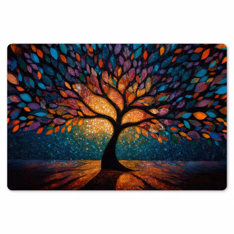 Mozaïek - Kleurrijk - Boom - Takken Placemat vinyl groot -zzsfeer1_Kitchenyeah-website