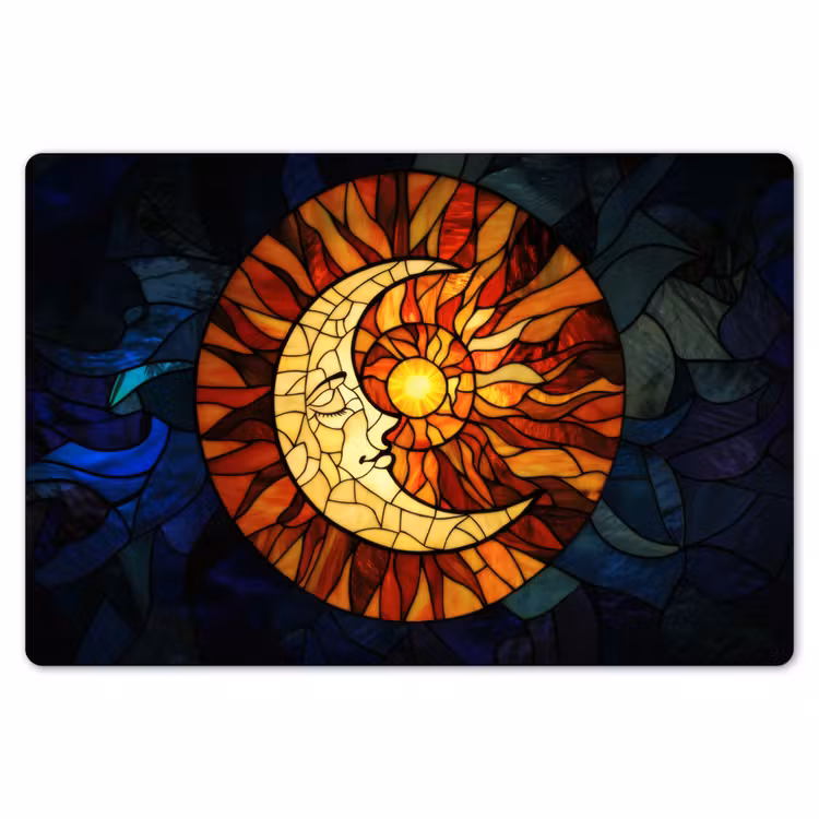 Mozaïek - Glas - Maan - Donkerblauw Placemat vinyl groot -zzsfeer1_Kitchenyeah-website