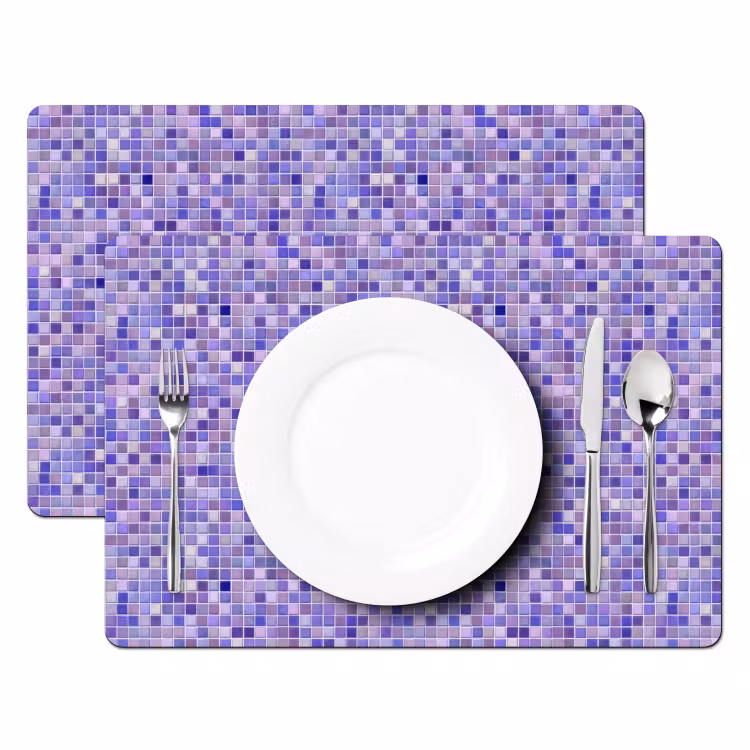 Mozaïek - Tegels - Lila - Amethist Placemat vinyl groot 368 -zzsfeer2_Kitchenyeah-website