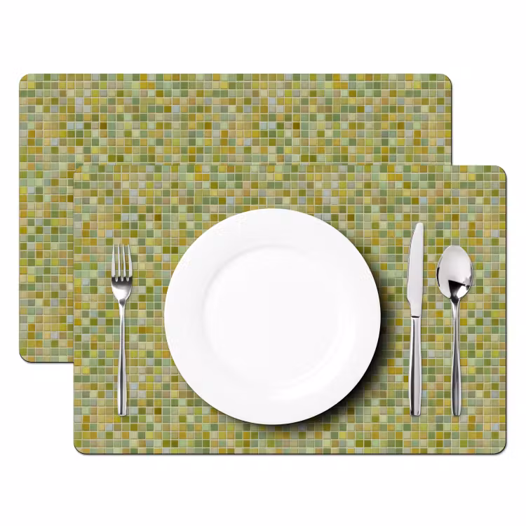 Mozaïek - Patroon - Groen Placemat vinyl groot 368 -zzsfeer2_Kitchenyeah-website