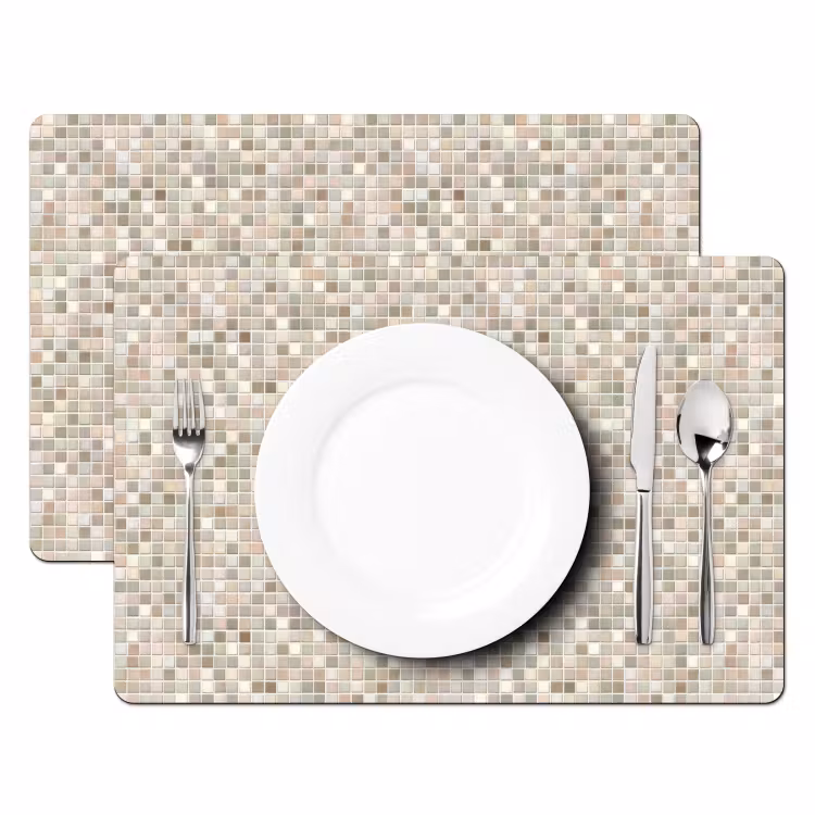 Mozaïek - Patroon- Taupe Placemat vinyl groot 368 -zzsfeer2_Kitchenyeah-website