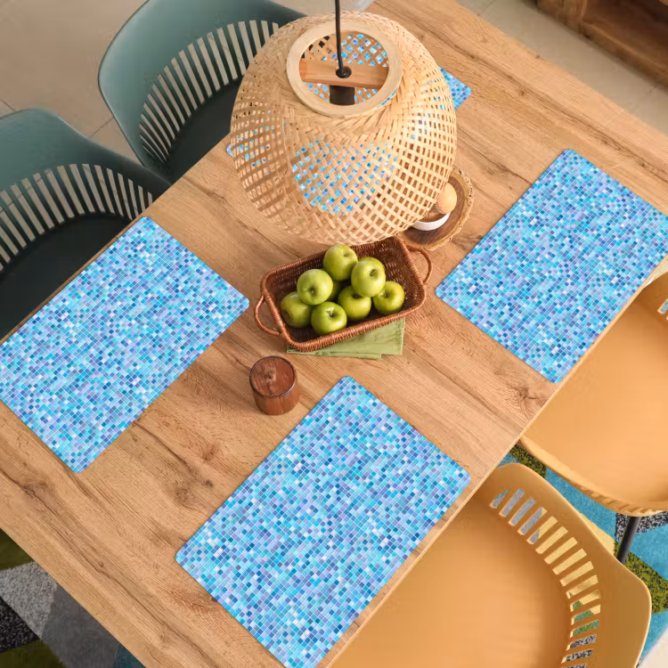 Mozaïek - Patroon - Turquoise Placemat vinyl groot 368 -zzsfeer5_Kitchenyeah-website