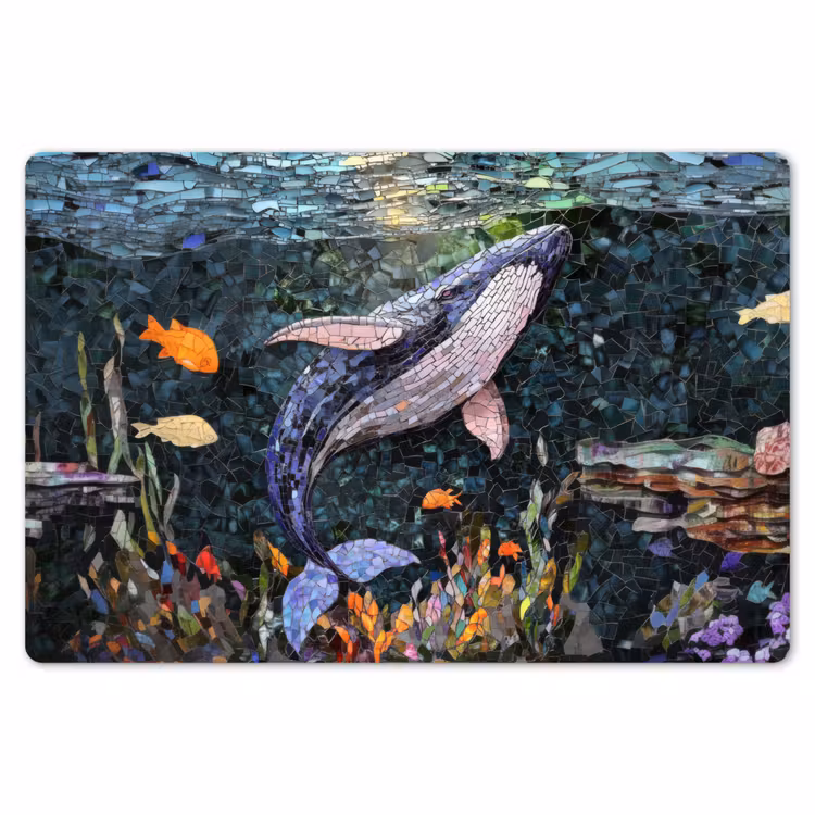 Mozaïek - Walvis - Koraal - Water Placemat vinyl groot -zzsfeer1_Kitchenyeah-website
