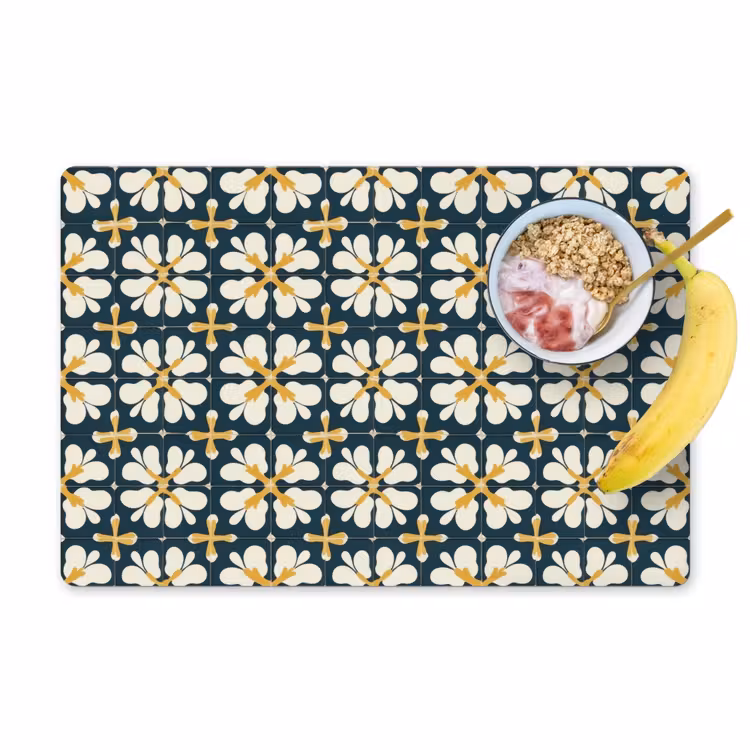 Motief - Tegel - Okergeel Placemat vinyl groot 368 -zzzproduct_Kitchenyeah-website