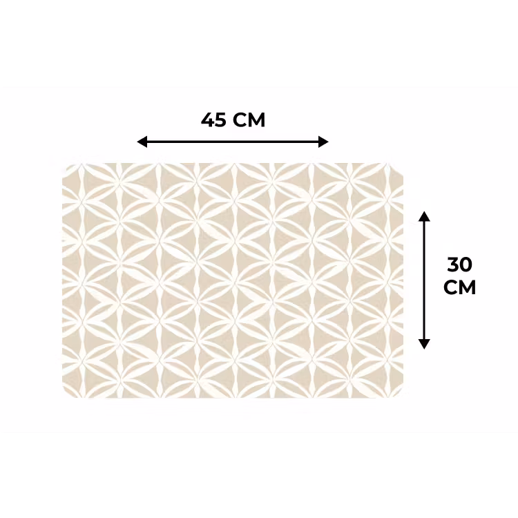 Motief - Modern - Beige Placemat vinyl groot 368 -specs