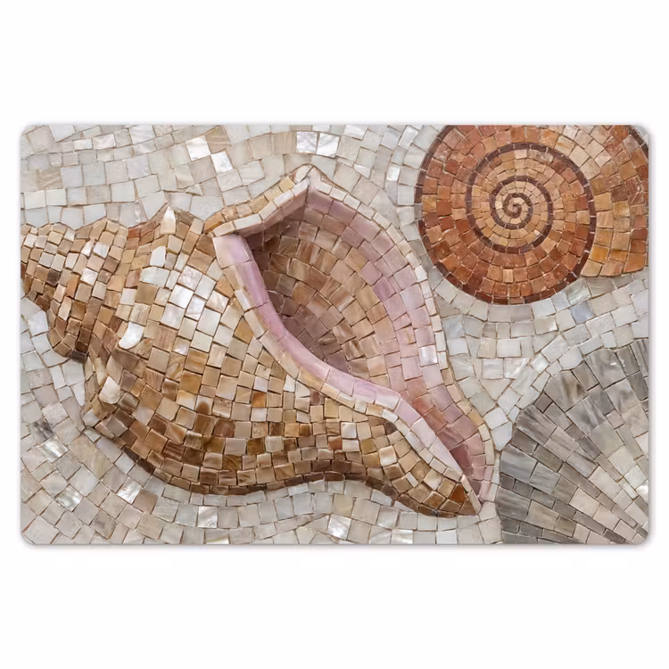 Schelp - Mozaïek - Zee - Beige - Modern Placemat vinyl groot -zzsfeer1_Kitchenyeah-website