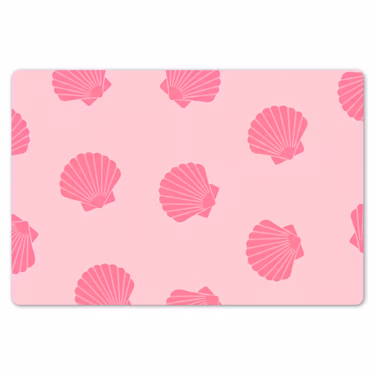 Schelp - Patroon - Zee - Modern - Roze Placemat vinyl groot -zzsfeer1_Kitchenyeah-website