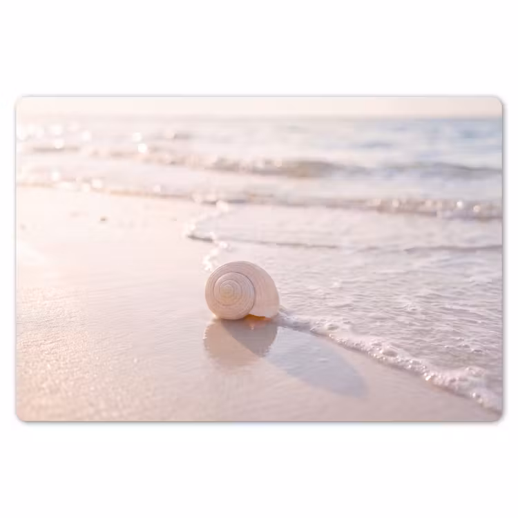 Zeeschelp - Strand - Zee - Natuur - Beige Placemat vinyl groot -zzsfeer1_Kitchenyeah-website