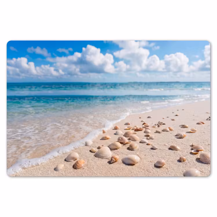 Schelpen - Strand - Natuur - Beige Placemat vinyl groot -zzsfeer1_Kitchenyeah-website