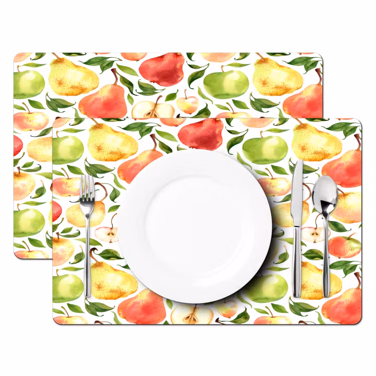 Patroon - Appels - Peren Placemat vinyl groot 368 -zzsfeer2_Kitchenyeah-website