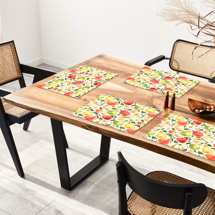 Patroon - Appels - Peren Placemat vinyl groot 368 -zzsfeer4_Kitchenyeah-website