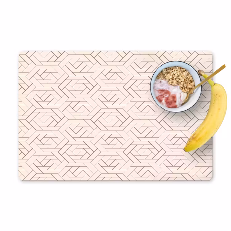 Patroon - Beige - Lijnen - Bruin Placemat vinyl groot 368 -zzzproduct_Kitchenyeah-website